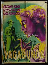 a384 TRAMP Mexican movie poster '50 cool Mendoza art!