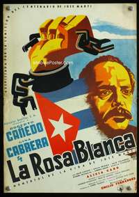 a392 WHITE ROSE Mexican movie poster '55 cool Francisco Diaz Moffitt artwork!