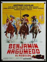 a063 BENJAMIN ARGUMEDO EL REBELDE South American movie poster '79