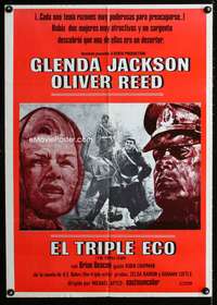 a077 TRIPLE ECHO South American movie poster '73 Glenda Jackson, Reed