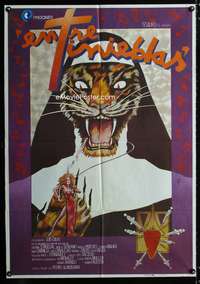 a279 ENTRE TINIEBLAS Spanish movie poster '83 Pedro Almodovar, wild!