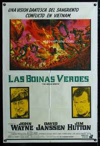 a045 GREEN BERETS Argentinean movie poster '68 John Wayne, Janssen