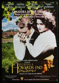 a289 HOWARDS END Spanish movie poster '92 Anthony Hopkins, Carter