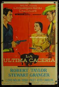 a046 LAST HUNT Argentinean movie poster '56 Robert Taylor, Eirin art!