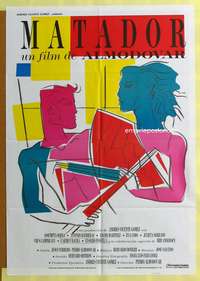 a296 MATADOR Spanish movie poster '86 Pedro Almodovar, Banderas