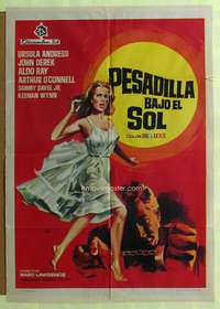 a297 NIGHTMARE IN THE SUN Spanish movie poster '66 Andress, Jano art!