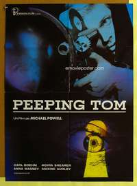 a302 PEEPING TOM Spanish movie poster R70s Michael Powell classic!