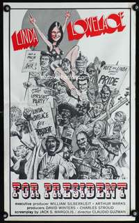 a008 LINDA LOVELACE FOR PRESIDENT special movie poster '75