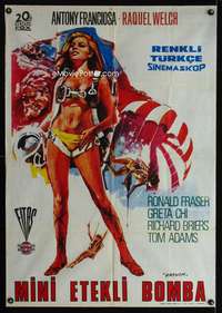 a030 FATHOM Turkish movie poster '67 sexy Raquel Welch in scuba gear!