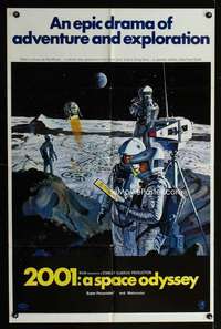 b002 2001 A SPACE ODYSSEY style B one-sheet movie poster '68 Kubrick, 70MM