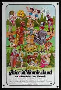 b024 ALICE IN WONDERLAND one-sheet movie poster '76 Playboy's cover girl!