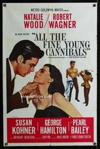 b029 ALL THE FINE YOUNG CANNIBALS one-sheet movie poster '60 Natalie Wood