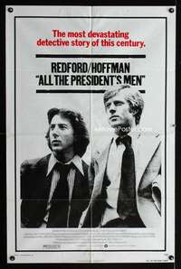 b031 ALL THE PRESIDENT'S MEN one-sheet movie poster '76 Hoffman, Redford