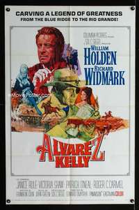 b035 ALVAREZ KELLY one-sheet movie poster '66 William Holden, Widmark