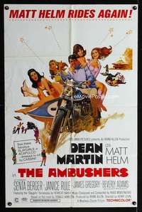 b037 AMBUSHERS one-sheet movie poster '67 Dean Martin as Matt Helm!