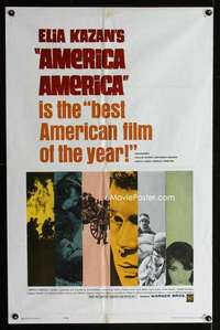 b038 AMERICA AMERICA one-sheet movie poster '64 Elia Kazan, immigrants!