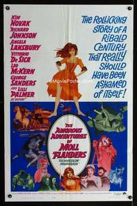 b042 AMOROUS ADVENTURES OF MOLL FLANDERS one-sheet movie poster '65 Novak