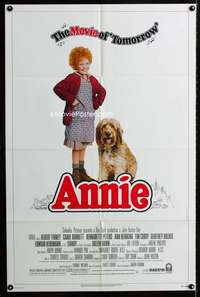 b051 ANNIE one-sheet movie poster '82 Finney, Aileen Quinn, Burnett