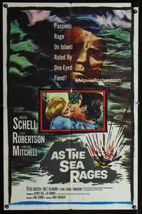 b061 AS THE SEA RAGES one-sheet movie poster '60 Maria Schell, Robertson