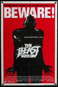 b089 BEAST WITHIN one-sheet movie poster '82 Philippe Mora, horror!