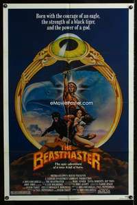 b090 BEASTMASTER one-sheet movie poster '82 Marc Singer, Tanya Roberts