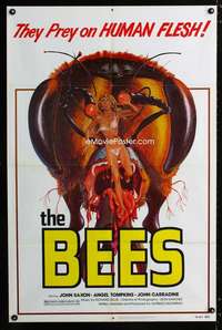 b096 BEES one-sheet movie poster '78 Kollar giant bee & sexy girl artwork!