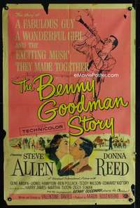 b103 BENNY GOODMAN STORY one-sheet movie poster '56 Allen, Donna Reed