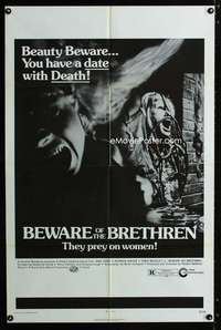 b109 BEWARE MY BRETHREN one-sheet movie poster '72 a date with death!