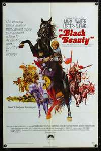 b118 BLACK BEAUTY one-sheet movie poster '71 Mark Lester, classic horse!