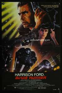 b122 BLADE RUNNER one-sheet movie poster '82 Harrison Ford, John Alvin art!