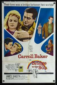 b150 BRIDGE TO THE SUN one-sheet movie poster '61 Shigeta, Carroll Baker