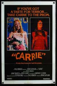 b176 CARRIE one-sheet movie poster '76 Sissy Spacek, Stephen King
