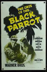 b178 CASE OF THE BLACK PARROT one-sheet movie poster '41 William Lundigan
