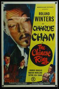 b209 CHINESE RING one-sheet movie poster '48 Roland Winters as Charlie Chan