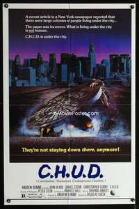 b210 CHUD one-sheet movie poster '84 John Heard, underground cannibals!