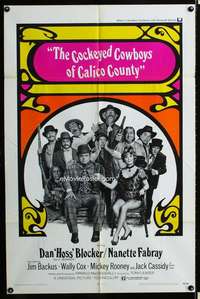 b218 COCKEYED COWBOYS OF CALICO COUNTY one-sheet movie poster '70 Blocker