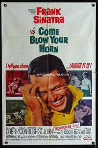 b224 COME BLOW YOUR HORN one-sheet movie poster '63 Sinatra, Neil Simon