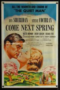 b225 COME NEXT SPRING one-sheet movie poster '56 Ann Sheridan, Cochran