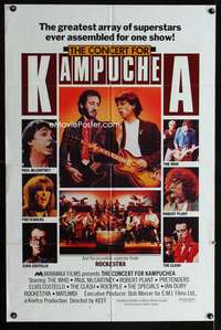 b231 CONCERT FOR KAMPUCHEA one-sheet movie poster '81 Paul McCartney