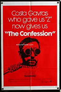 b232 CONFESSION one-sheet movie poster '70 Costa Gavras, Yves Montand