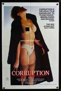 b238 CORRUPTION one-sheet movie poster '83 far out fantasy sex!