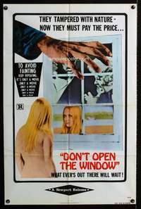 b327 DON'T OPEN THE WINDOW one-sheet movie poster '76 sexy horror!