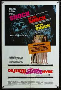 b330 DR JEKYLL & SISTER HYDE one-sheet movie poster '72 Hammer horror!