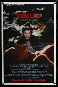 b331 DRACULA advance one-sheet movie poster '79 vampire Frank Langella!