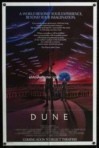 b343 DUNE advance one-sheet movie poster '84 David Lynch sci-fi fantasy epic!