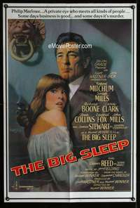 b111 BIG SLEEP English one-sheet movie poster '78 Bob Mitchum, Amsel art!