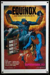 b358 EQUINOX one-sheet movie poster '69 wild Hughes monster artwork!