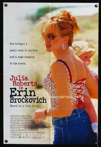 b359 ERIN BROCKOVICH DS one-sheet movie poster '00 Julia Roberts, true!