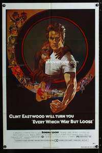 b365 EVERY WHICH WAY BUT LOOSE one-sheet movie poster '78 Eastwood, Peak