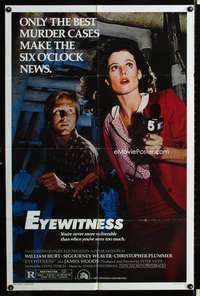b371 EYEWITNESS one-sheet movie poster '81 William Hurt, Sigourney Weaver